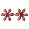 Konplott, Psychodahlia Flower Stud Earrings, Pink/Fushcia/Gold