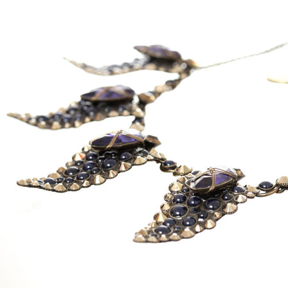 Necklace, Purple/Gold