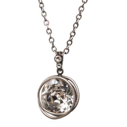 Pendant, Crystal/Silver