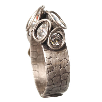 Ring, Crystal/Silver