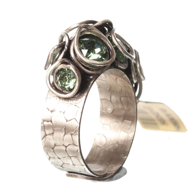 Konplott, Sparkle Twist Ring, Green/Silver