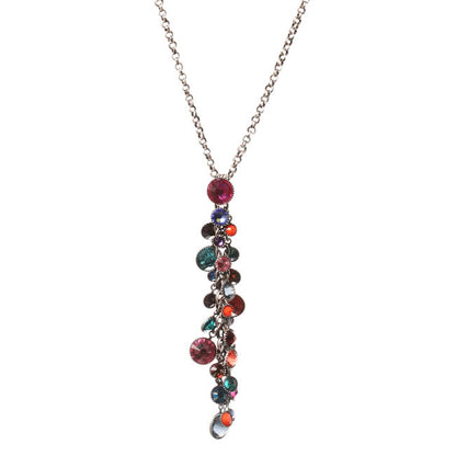 Lovely Drop Necklace, Strong Multi/Silver
