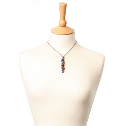Lovely Drop Necklace, Strong Multi/Silver