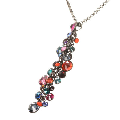 Lovely Drop Necklace, Strong Multi/Silver