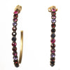 Michal Negrin Large Creole Hoop Earrings, Multi Mix/Gold