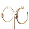 Michal Negrin Large Creole Hoop Earrings, Rose Mix/Gold