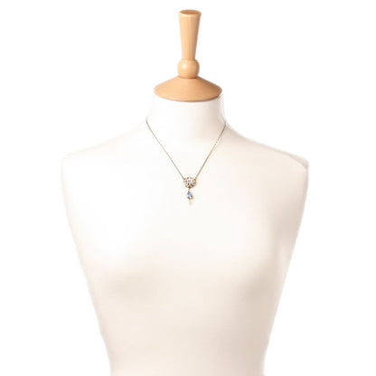 Michal Negrin Pendant Necklace, Aura Borealis/White/Gold