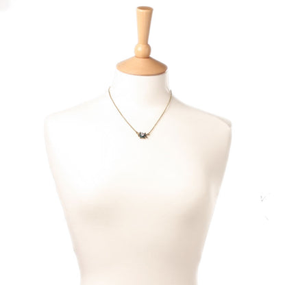 Michal Negrin Necklace, Blue, Peach, Gold