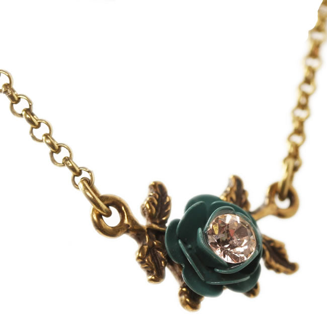 Michal Negrin Necklace, Blue, Peach, Gold