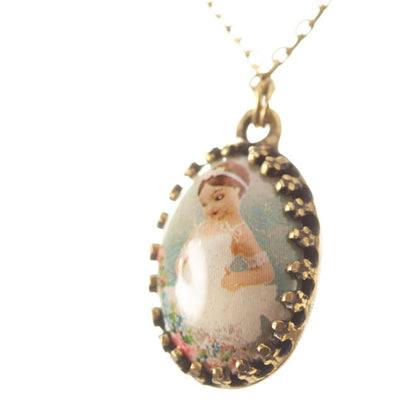 Michal Negrin Dome Shaped She Shy Pendant Necklace
