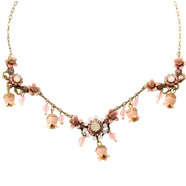 Michal Negrin Necklace, Pink/Gold
