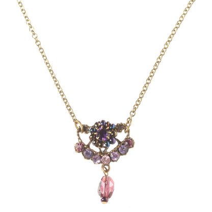 Michal Negrin Pendant Necklace, Purple Mix/Gold