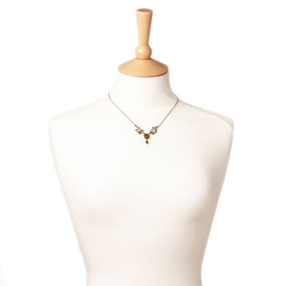 Michal Negrin Pendant Necklace, Aqua/Brown/Gold