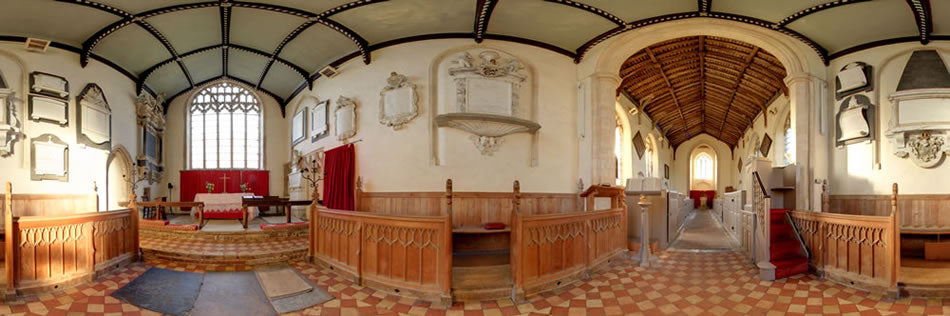 Interior of Felbrigg Church Tower, Norfolk.