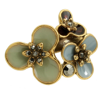 Pilgrim Mirage Adjustable Ring, Multi/Gold