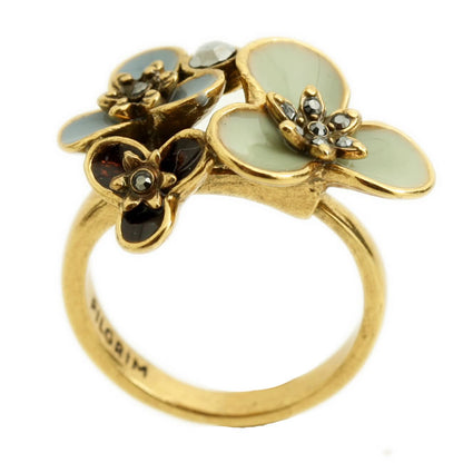 Pilgrim Mirage Adjustable Ring, Multi/Gold