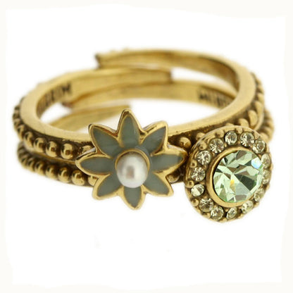 Pilgrim Dreams Pair of Rings, Multi/Gold