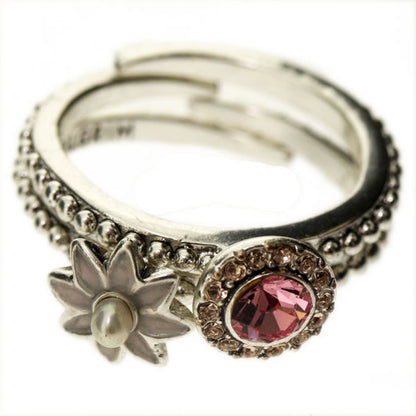 Pilgrim Dreams Pair of Rings, Multi/Silver