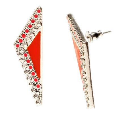 Pilgrim Vitality Karma Drop Earrings Pink/Silver