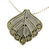 Pilgrim Chic Peacock Necklace, Blue/Silver