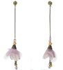 Pilgrim Bridal Floral Earrings, White/Pink/Gold