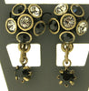 Pilgrim Globe Clip On Earrings, Black/Gold
