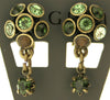Pilgrim Globe Clip On Earrings, Green/Gold