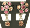 Pilgrim Globe Clip On Earrings, Pink/Silver