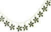 Pilgrim Blossom All Around Necklace, Green/Silver