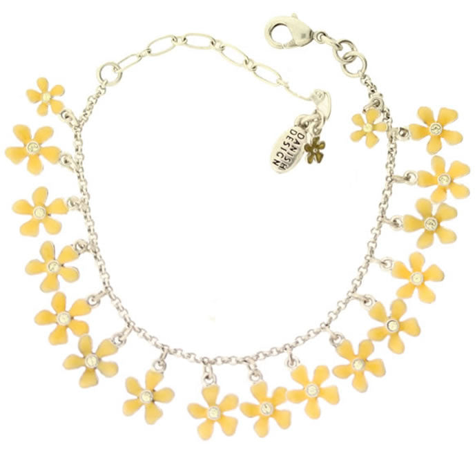 Pilgrim Blossom Bracelet, Yellow/Silver
