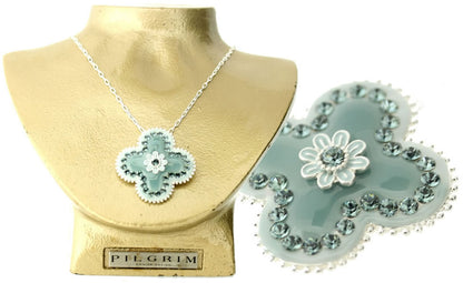 Pilgrim Elements Of Joy Elaborate Pendant, Blue/Silver