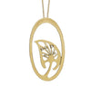 Pilgrim Nouveaux Long Leaf Pendant, Crystal/Gold