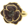 Pilgrim Autumn Flower Adjustable Ring, Blue/Gold