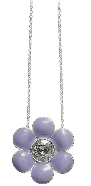 Pilgrim Sping Garden Flower Pendant, Pastel/Silver