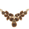 Pilgrim Star Petal Most Elaborate Necklace, Brown/Gold