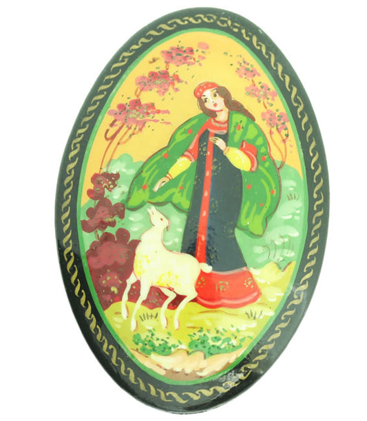 Russian Lacquer Brooch