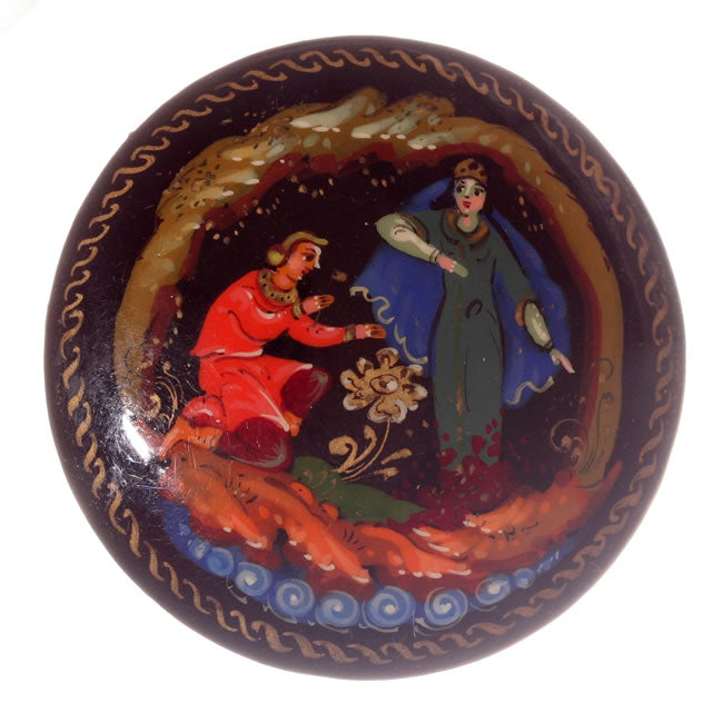 Russian Lacquer Brooch