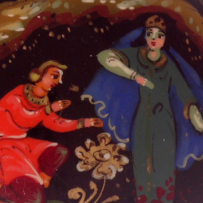 Russian Lacquer Brooch