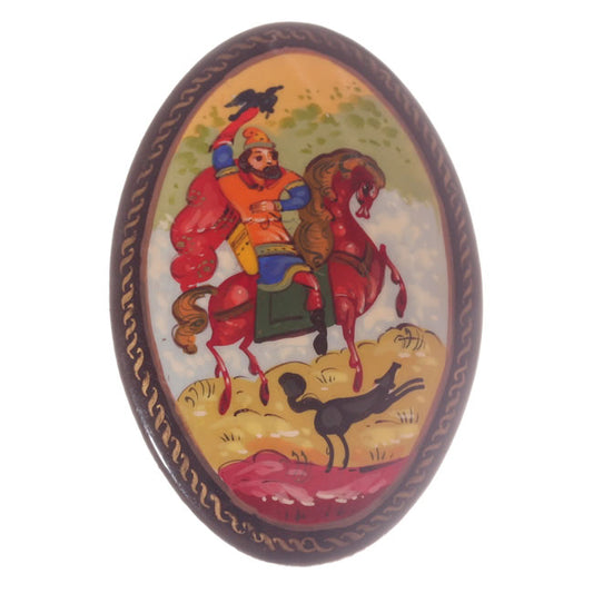 Russian Lacquer Brooch