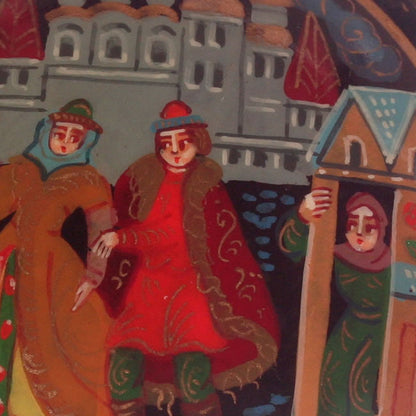 Russian Lacquer Brooch