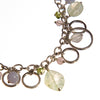 Sterling Silver Bracelet with Faceted Tourmaline, Quartz, Moonstone