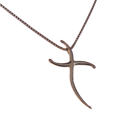 Small Stylish Sterling Silver Pendant