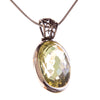 Sterling Silver Pendant with Faceted Citrine