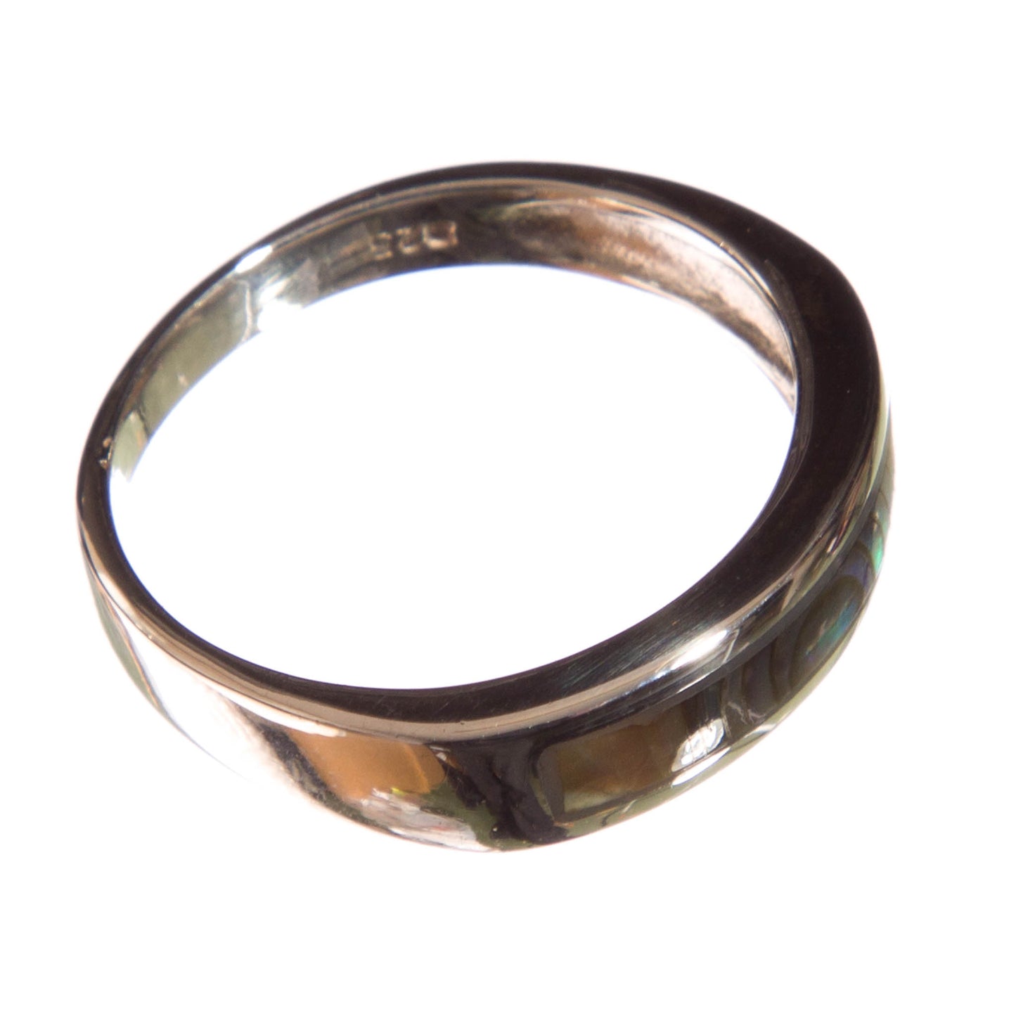 Sterling Silver Ring inset with Abalone