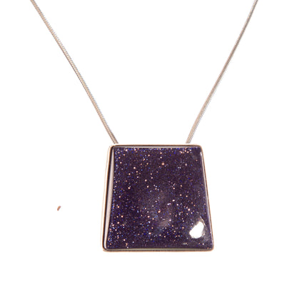 Sterling Silver Pendant with Black Goldstone