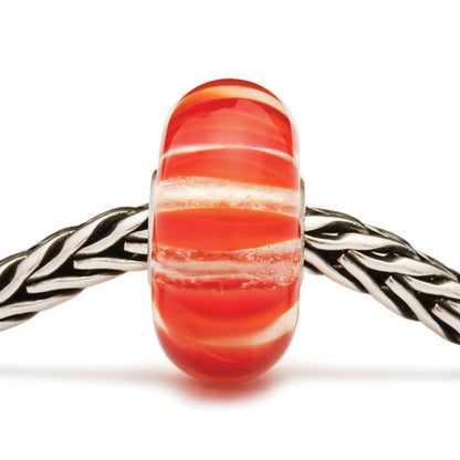 Trollbeads, Clear Coral Stripe
