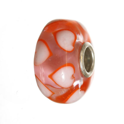 Trollbeads, White & Orange Love Symphony