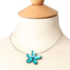 Watch this Space Small Flower Pendant, Flower Extravaganza Collection, Teal