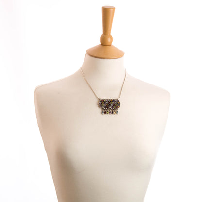 Silver Pendant adorned with semi precious stones.