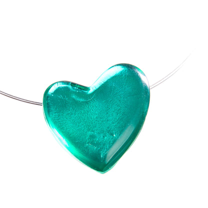 Watch this Space Necklace, Pure Hearts Collection, Turquoise/Silver